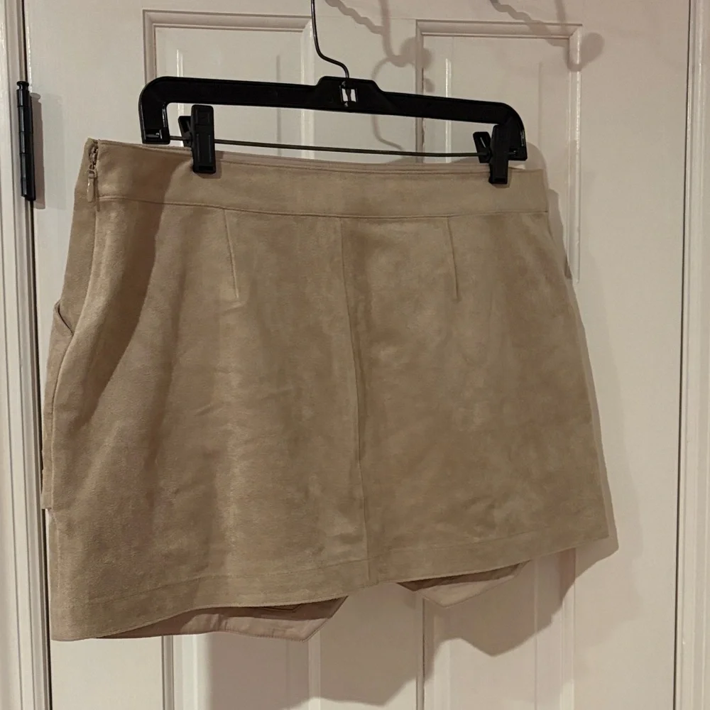 Tan Asymmetrical Skirt - Picture 4 of 5